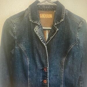 Y2K Levi’s Womens Small Blue Denim Jean Blazer Jacket